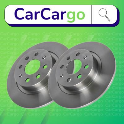 Premium Solid Rear Brake Discs Pair Vauxhall Adam 1.4 2012-2019 264 mm