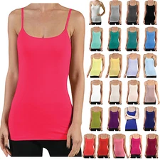 NE PEOPLE Womens Light Basic Adjustable Spaghetti Strap Bra Cami Top [NEWT127]