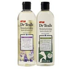 Dr Teals Bath Body Oil Variety Gift Set Lavender Eucalyptus 2 Pack 8.8oz