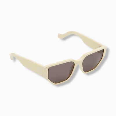 $320 TOL Women's Ivory In a Corner Rectangle Acetate Sunglasses Shades