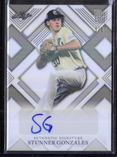 STUNNER GONZALES 2023 Leaf Perfect Game RC XRC Shimmer Auto 1/1