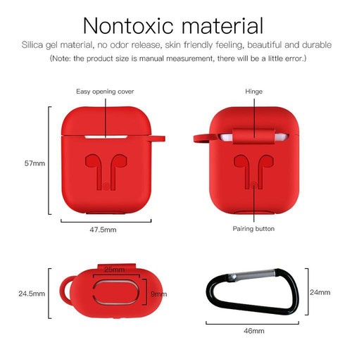 Durable Smooth Eco-friendly Soft Silicone Protective Case Cover for Airpods - Re - Picture 5 of 7