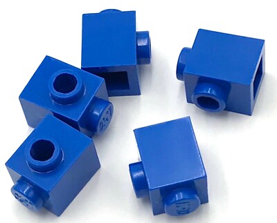 Lego 5 New Blue Bricks Modified 1 x 1 Stud with Stud on Side Building Blocks
