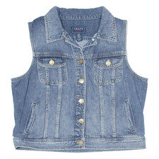 Chaps Denim Gilet Blue Womens L