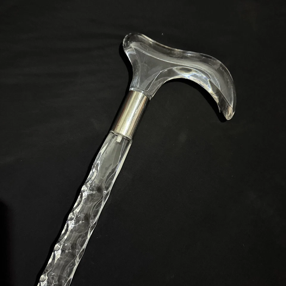 Designer Transparent Walking Stick | Non-Slip Tip | Senior Support Cane - Image 4 of 4