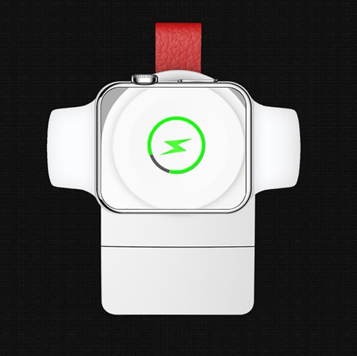 ABS + PC Lekka magnetyczna bezprzewodowa ładowarka USB do zegarka iWatch serii 2/3/4 j - Zdjęcie 4 z 14