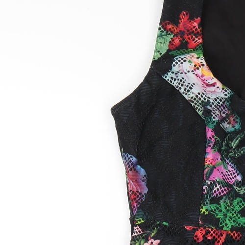 Red Herring Womens Multicoloured Floral Polyester A-Line Size 8 V-Neck Zip - Picture 6 of 10