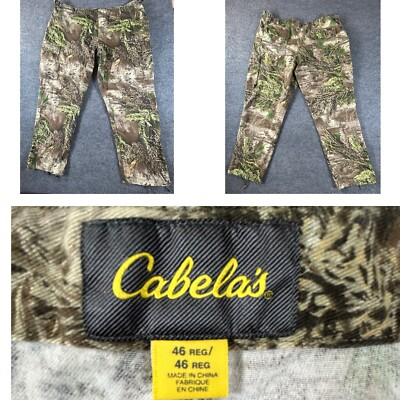 #ad Cabelas Woodland Outdoor Pants Men’s 42 REG Camo Camouflage hunting $34.19