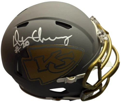 Kansas City Chiefs Deron Cherry Signed Slate Mini Helmet JSA Certified