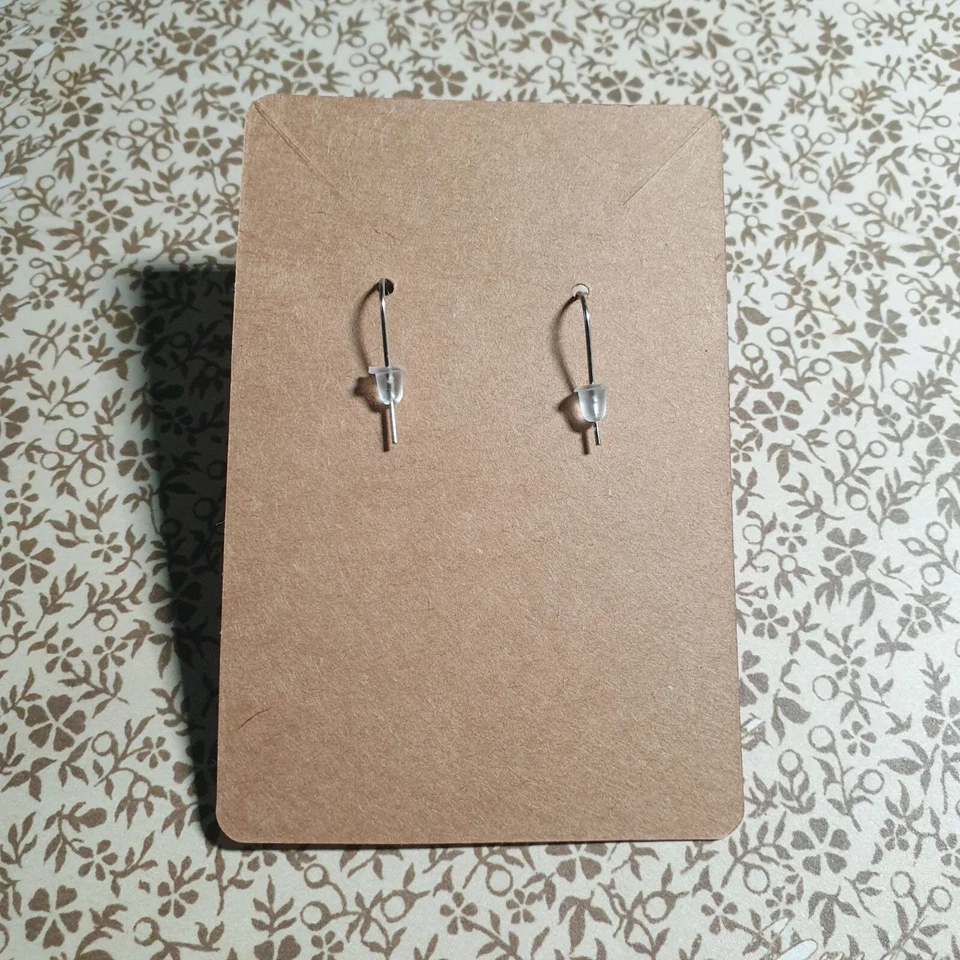 Hematite Drop Earrings Silver Hooks Fashion Women Healing Stone Natural Earth - Image 3 of 3