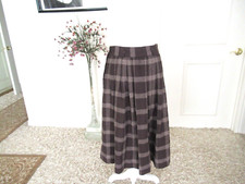 Mondi Pleated Vintage Dark Brown and Grey Skirt Euro 42 Bundle x2 EUC