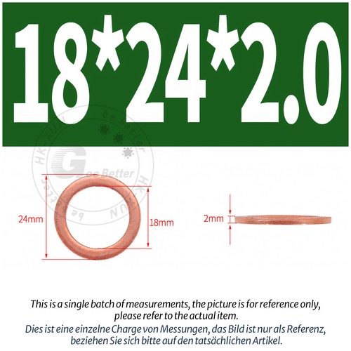 Copper Sealing Washers Metric - M3 M4 M5 M6 M8 M10 M12 - M60 Sump Plug Washer - Picture 101 of 130