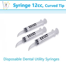 12cc Oral Dental Syringes Monoject Style Disposable Plastic Curved Tip (5 Pack)