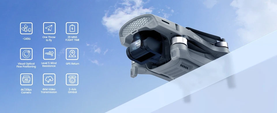 Walkera Foldable GPS Drone T210 mini SE with 4K HD camera, 2 batteries in set - Image 3 of 4