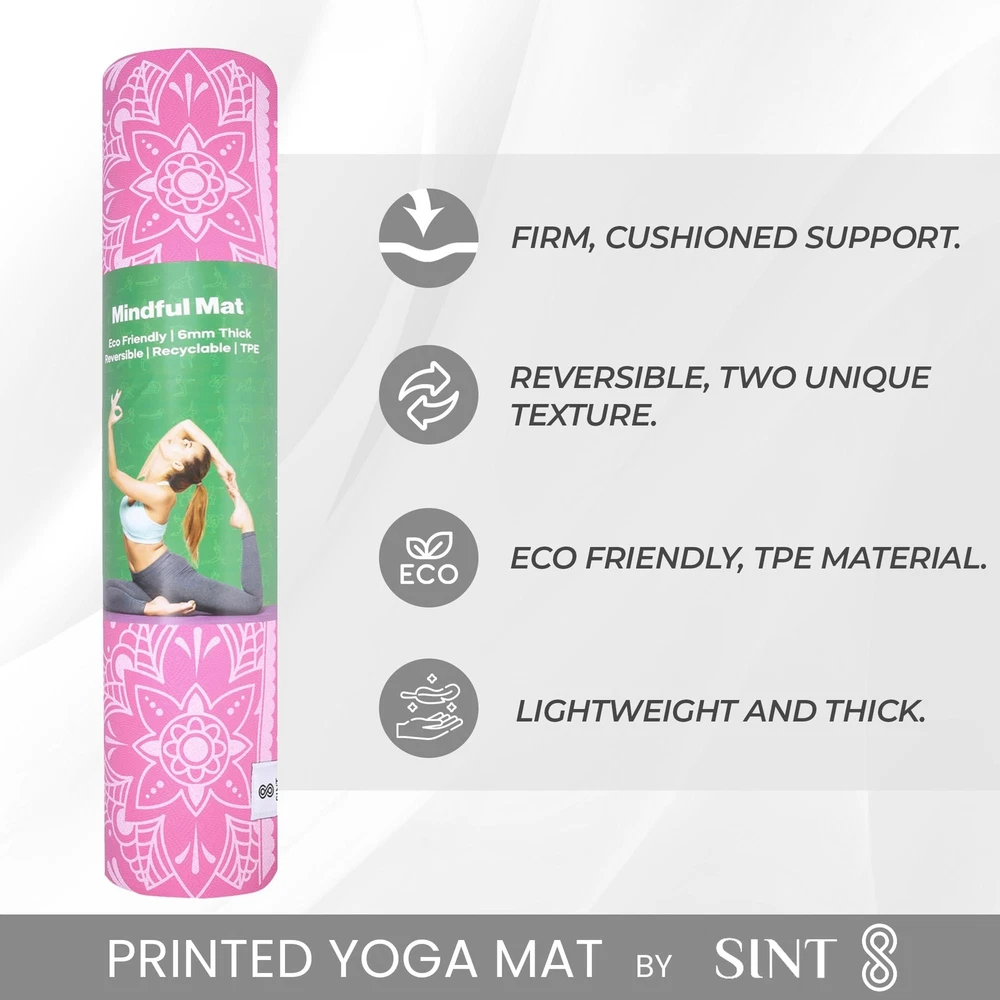Premium 6mm Thick Non-Slip Reversible Yoga Mat Extra Large for Exercise