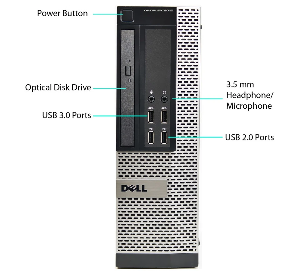 Dell Optiplex 7020 Computer Set PC Core i3 Desktop 8GB RAM 240GB SSD Windows 11 - Image 3 of 4