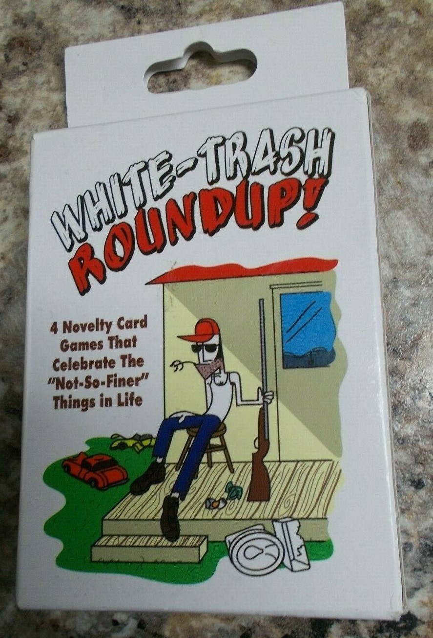 Unused Novelty Card Game White Trash Roundup, 4 Games using 1 Deck  825156102411 | eBay