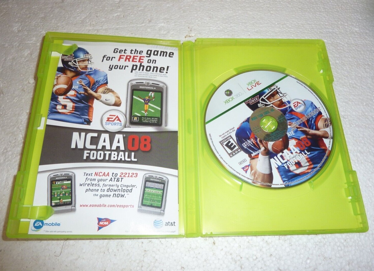 XBOX 360 NCAA Football 08 Complete CIB Jared Zabransky S-56