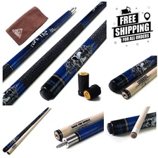 Handcrafted 58'' Maple Pool Cue - 21oz Durable Design with Irish Linen Wrap