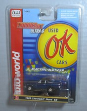 "NEW" AW REL 1 USED OK CARS BLUE '69 CHEVROLET NOVA SS T JET SLOT CAR