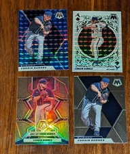(4 Cards) 2022 Mosaic Corbin Burnes #A-11 Aces Prizm+  Blue Prizm  + Holo + BASE