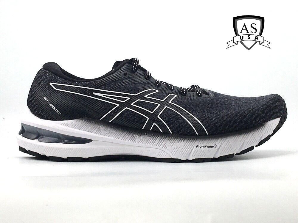 ASICS Womens Gt-2000 10 Black White Running Shoes Size 6