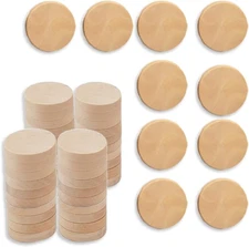 1 Inch Natural Wood Slices Unfinished round Wood Coins for DIY Arts & Crafts Pro