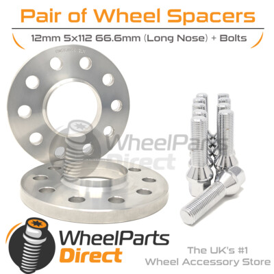 Wheel Spacers & Bolts 12mm for Mini JCW Cabrio [F57] 16-20 On Original Wheels