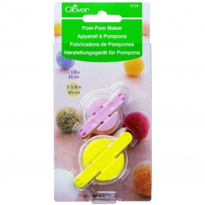 Clover Pom-Pom Makers Popmonmacher Pompon Bommelmacher 2 Stück klein