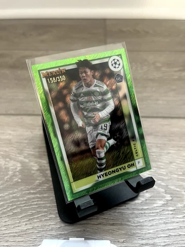 2022-23 Topps Merlin UEFA Neon Green Shimmer Refractors #36 Hyeongyu Oh /350