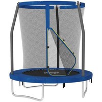 SPORTNOW 6ft Trampoline w/ Safety Enclosure Net Steel Frame Outdoor Trampoline