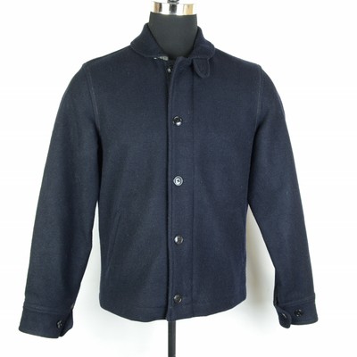 Lknew J Crew Wallace Barnes Navy Blue Wool Skiff Jacket