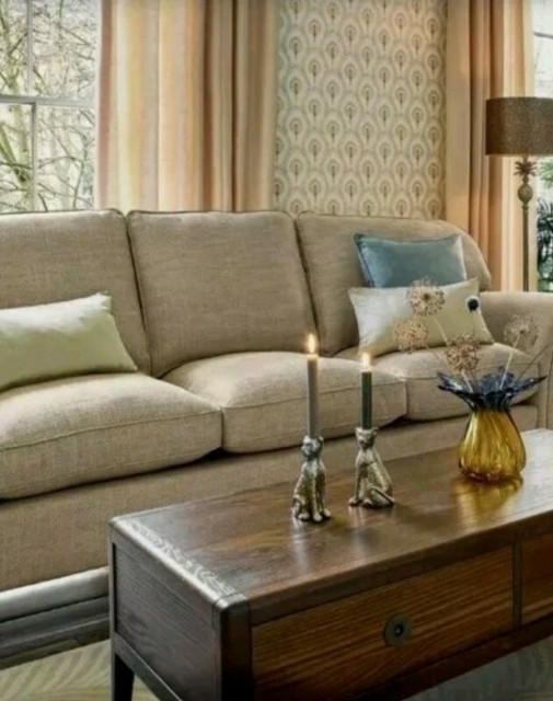 Laura Ashley 1 Roll Montague Gold Wallpaper Paste The Wall Batch