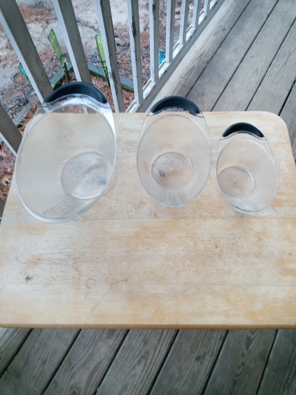 Pampered Chef Easy Read nesting clear measuring cups