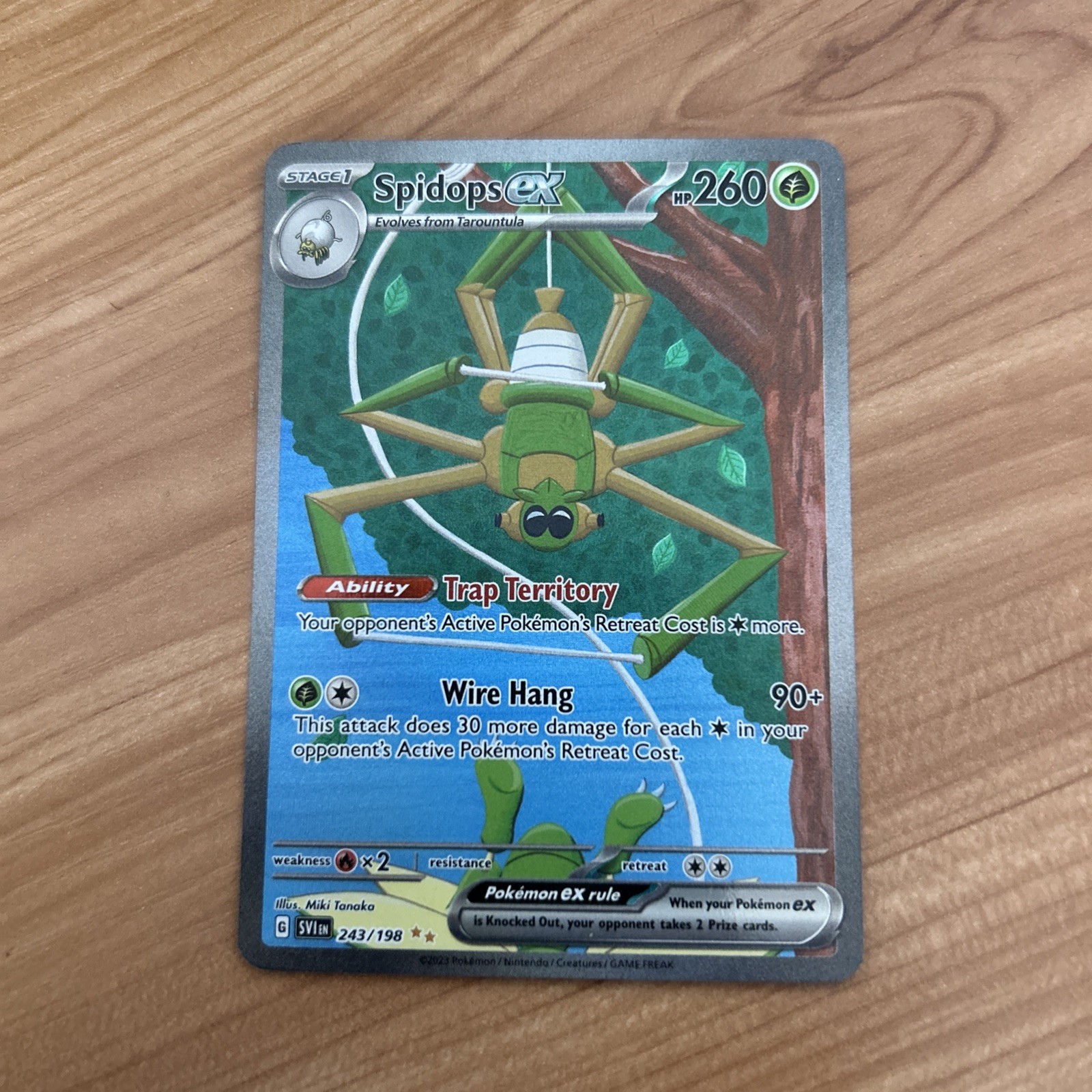 Spidops ex 243/198 Scarlet & Violet Full Art SIR Rare Holo Pokemon Card NM