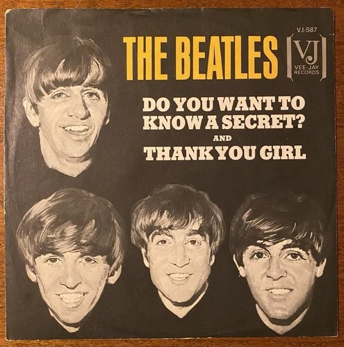 THE BEATLES Do You Want To Know A Secret 1963 VJ Records 7" + Picture Sleeve 45