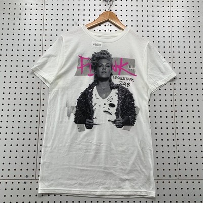 Pink 2018 World Tour Beautiful Trauma Shirt Mens Medium White Concert