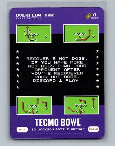 Bo Jackson Battle Arena Tecmo Bowl Play Card 12 Overflow Tax