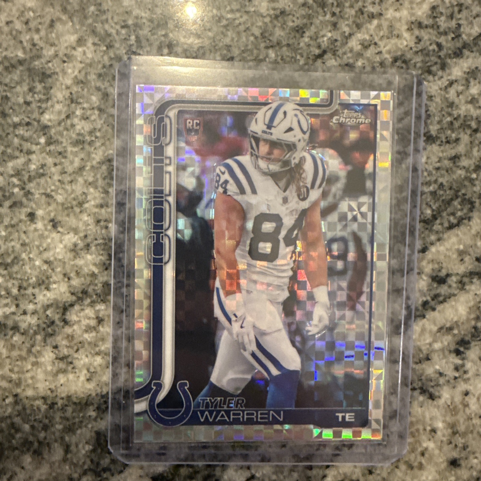 Tyler Warren 2025 Topps Chrome X-Fractor Rookie #346 Indianapolis Colts