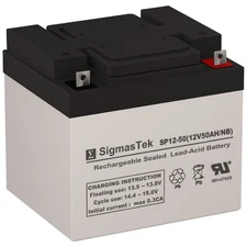 SigmasTek SLA AGM 12V 50Ah NB Battery - SP12-50 (NB) Rechargeable