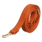Lanière de sac en cuir [1 pc] - 51,2 pouces réglable - [Marron foncé & or]