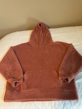 American Eagle Sherpa Fleece Hoodie Cozy And Fuzzy Ladies Small