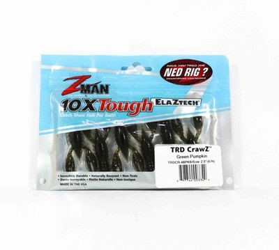 Zman Soft K�der TRD Crawz 2.5 Zoll 6/Pack Green Pumpkin (3349)