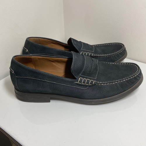 Johnson and Murphy Penny Loafers Mens Sz 12 M Leather Sheepskin 2809 - Picture 3 of 14
