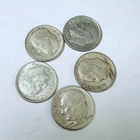 ROOSEVELT SILVER DIMES LOT OF 5 - 90% SILVER FREE SHIPPING #8275