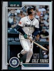 Front of 2026 Topps Chrome #23 Cole Young Refractors Rookie