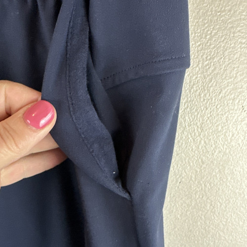 T by Talbots Navy Blue Joggers Size Small Pants Stretch Draw String Small Spot - Picture 6 of 14