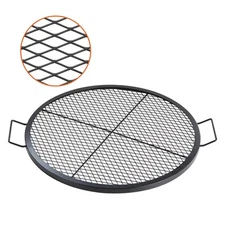 30 Inch Round Cooking Grate Fire Pit Grill Grate X-Marks Heavy-Duty Steel