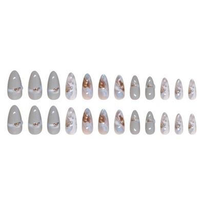 Acrylic False Nail,Artificial Nail Glues on Nail Press on Nail Gradient Fake