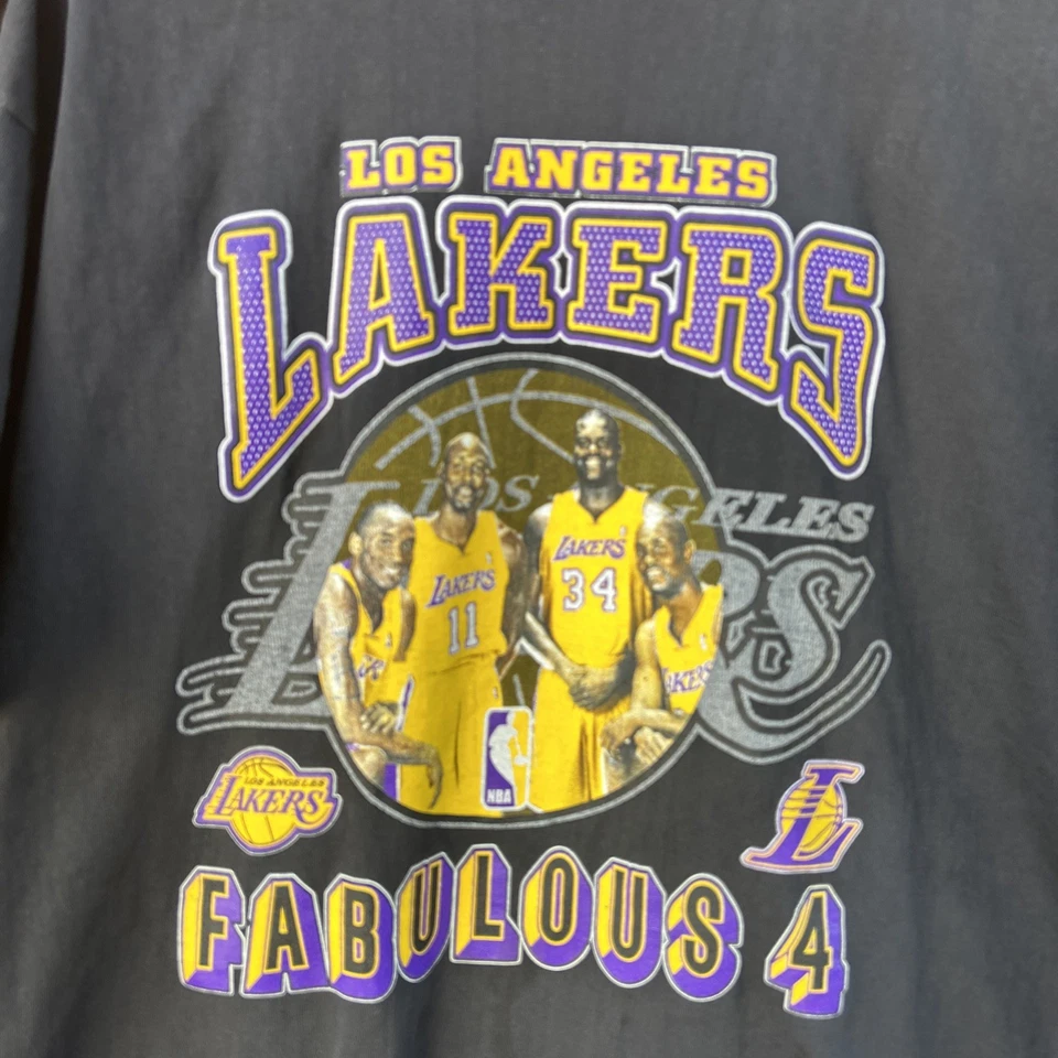 Vintage Los Angeles Lakers 2004 Shirt 3XL Kobe Shaq Malone Payton Fabulous 4 Y2K - Image 2 of 4